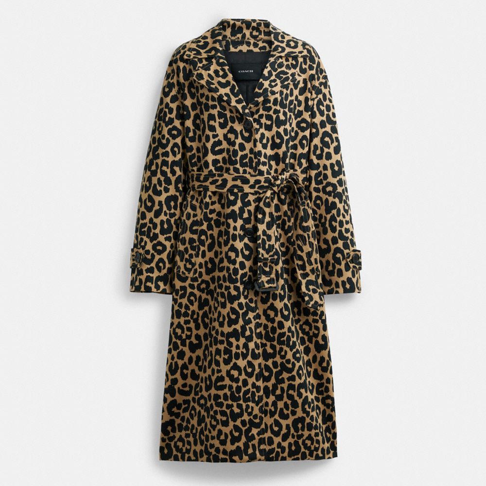 Leopard Women COACH® Leopard Oversized Trench Coat | NZ ZUY392