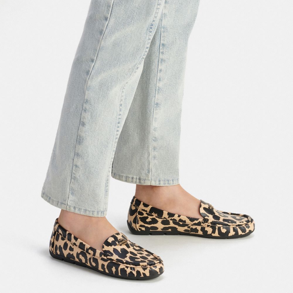 Leopard Women COACH® Marley Driver With Leopard Print Casual Shoes | NZ HAK323