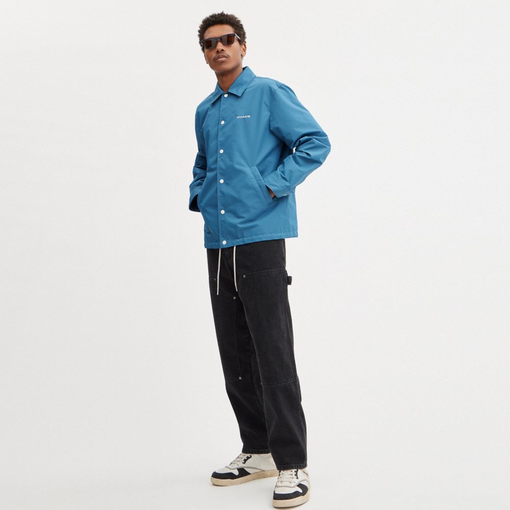 Light Blue Men COACH® Coaches Jacket | NZ QMI151