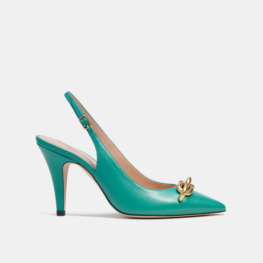 Light Green Women COACH® Sadie Slingback Pump Sandals | NZ EBN357