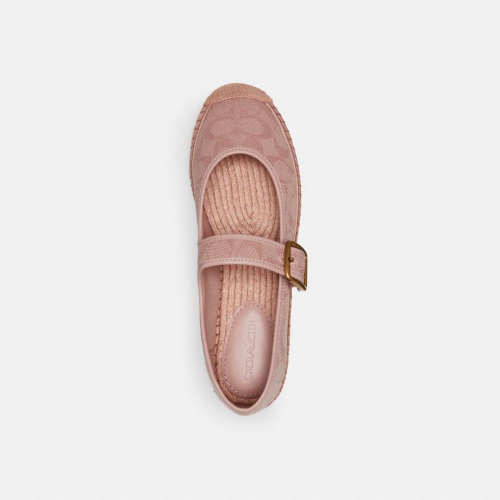 Light Rose Women COACH® Courtney Espadrille In Signature Canvas Casual Shoes | NZ PJS317