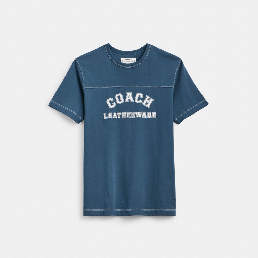 Navy Women COACH® Varsity T Shirts | NZ EBL513