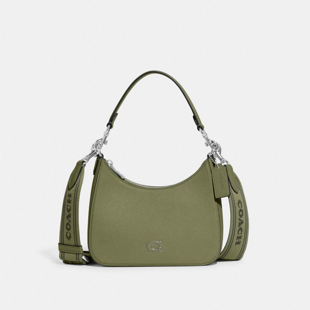 Olive Women COACH® Hobo With Signature Canvas Crossbody Bag | NZ GSM790