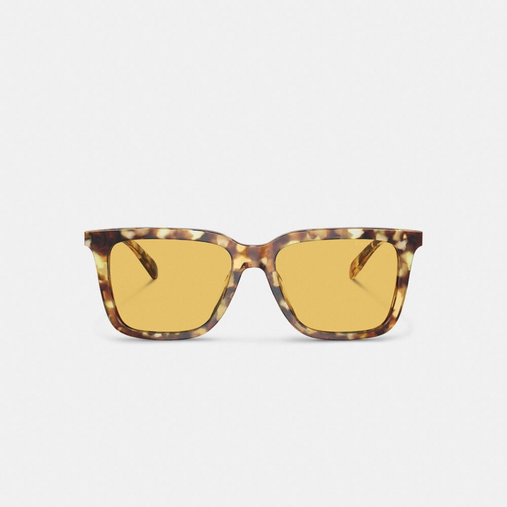 Orange Men COACH® Signature Square Sunglasses | NZ BEQ279