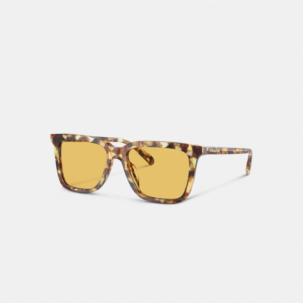 Orange Men COACH® Signature Square Sunglasses | NZ BEQ279