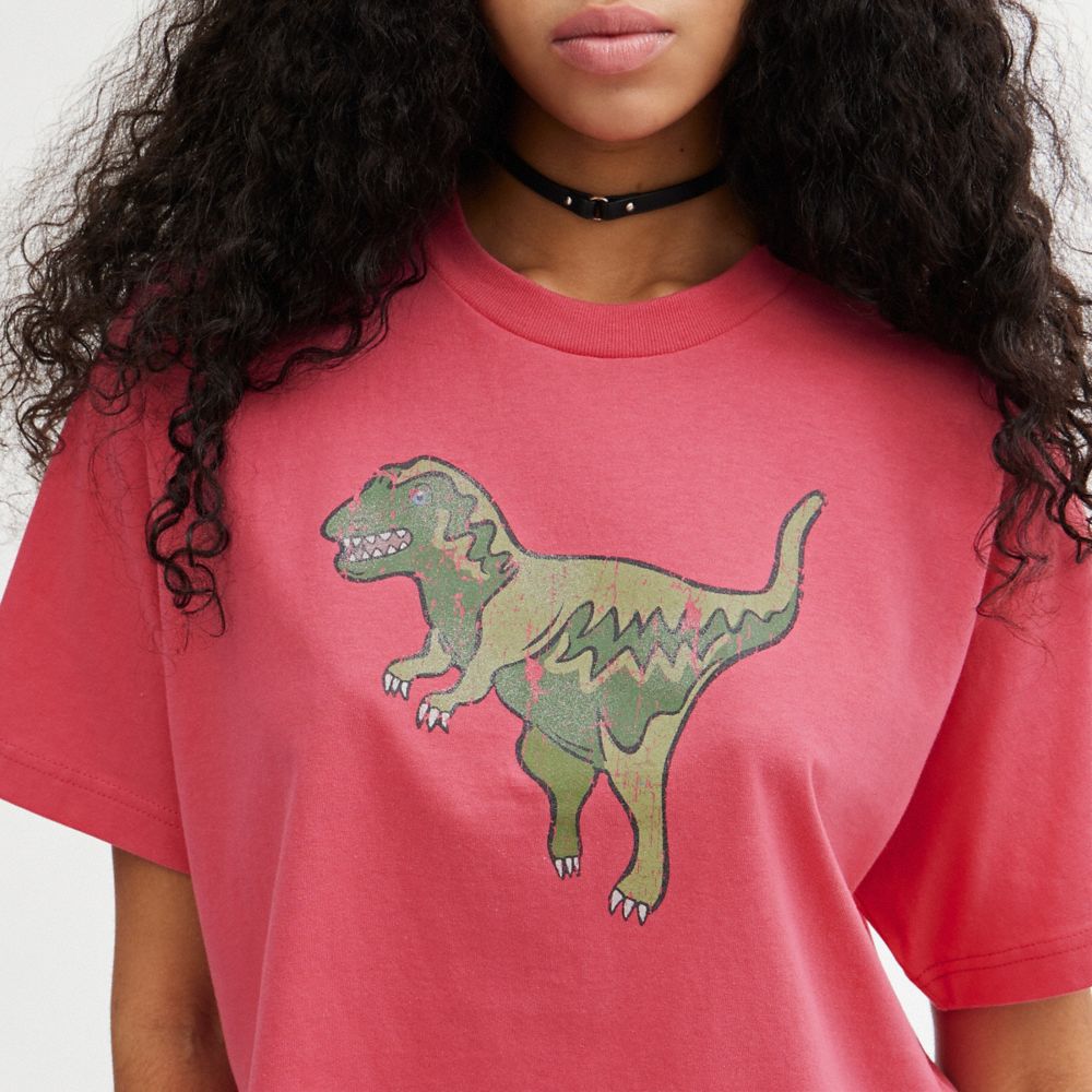 Pink Women COACH® Rexy Cropped T Shirts | NZ AHA505