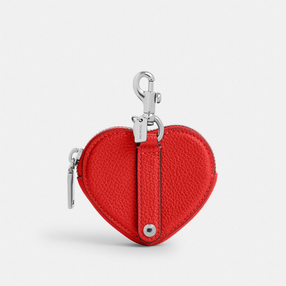 Red Women COACH® Heart Coin Purse Wallet | NZ OKC975