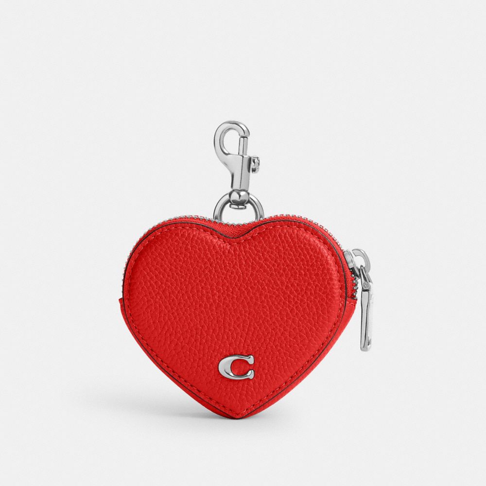 Red Women COACH® Heart Coin Purse Wallet | NZ OKC975