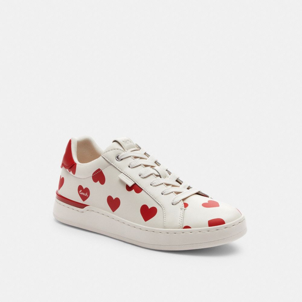 Red Women COACH® Lowline Low Top With Valentine\'s Print Sneakers | NZ XYX380