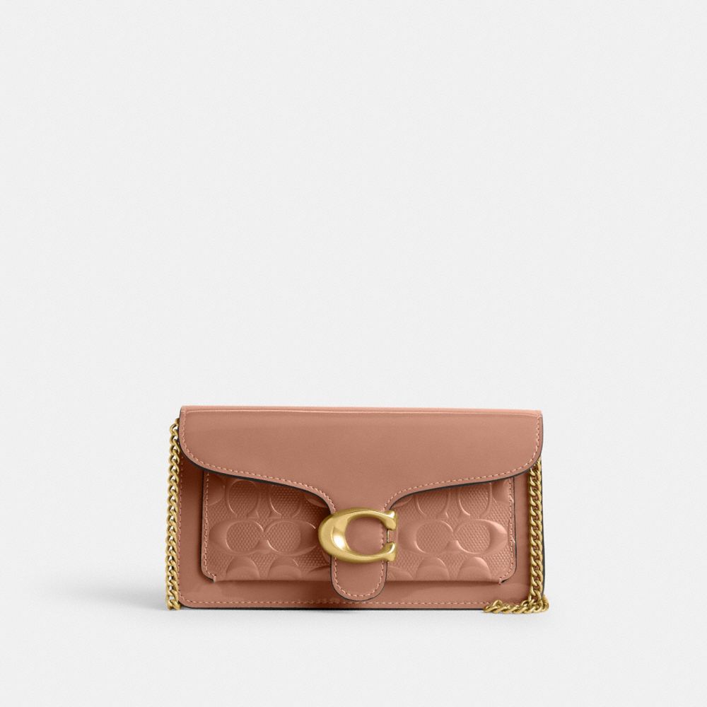 Rose Women COACH® Tabby Chain In Signature Leather Clutch Bag | NZ GSB761