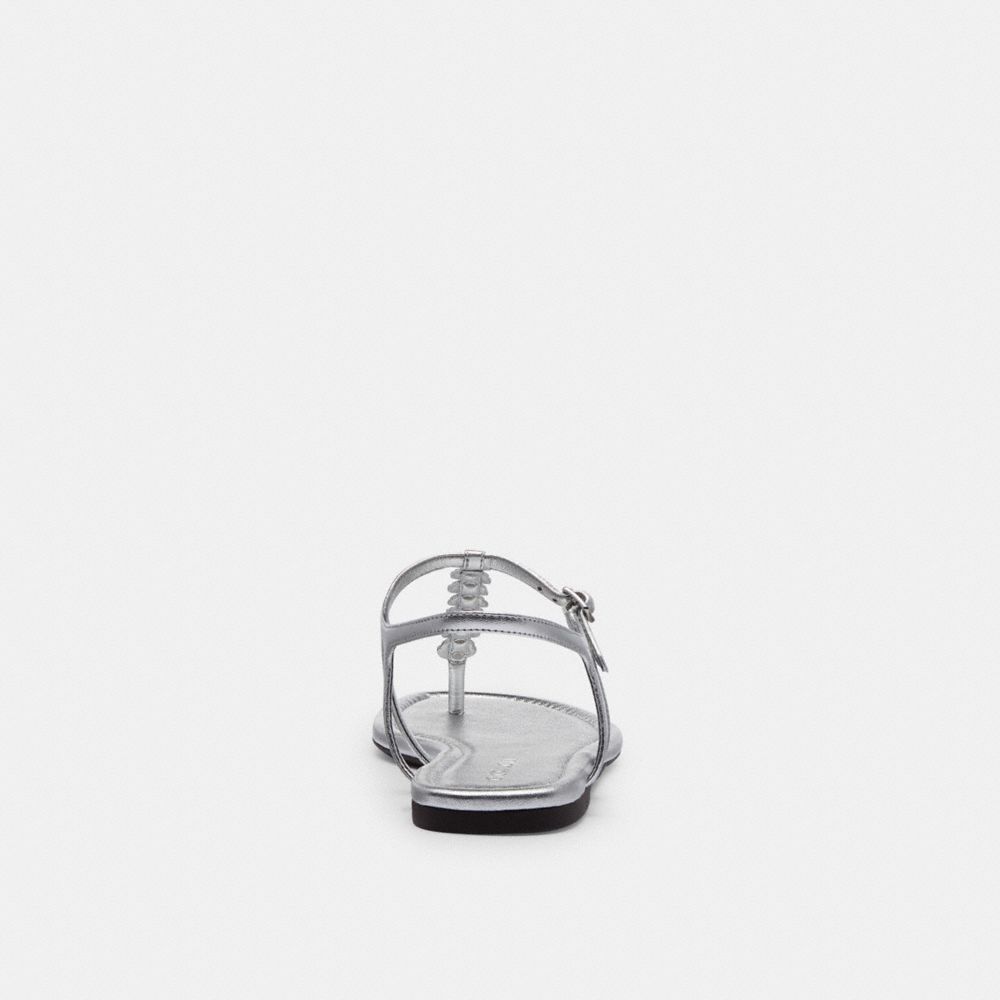 Silver Women COACH® Jacqueline Sandals | NZ OKL351