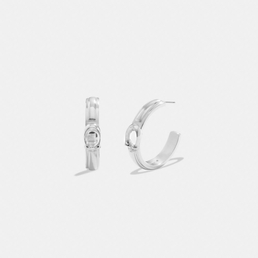 Silver Women COACH® Tabby Hoop Earrings | NZ WNK566