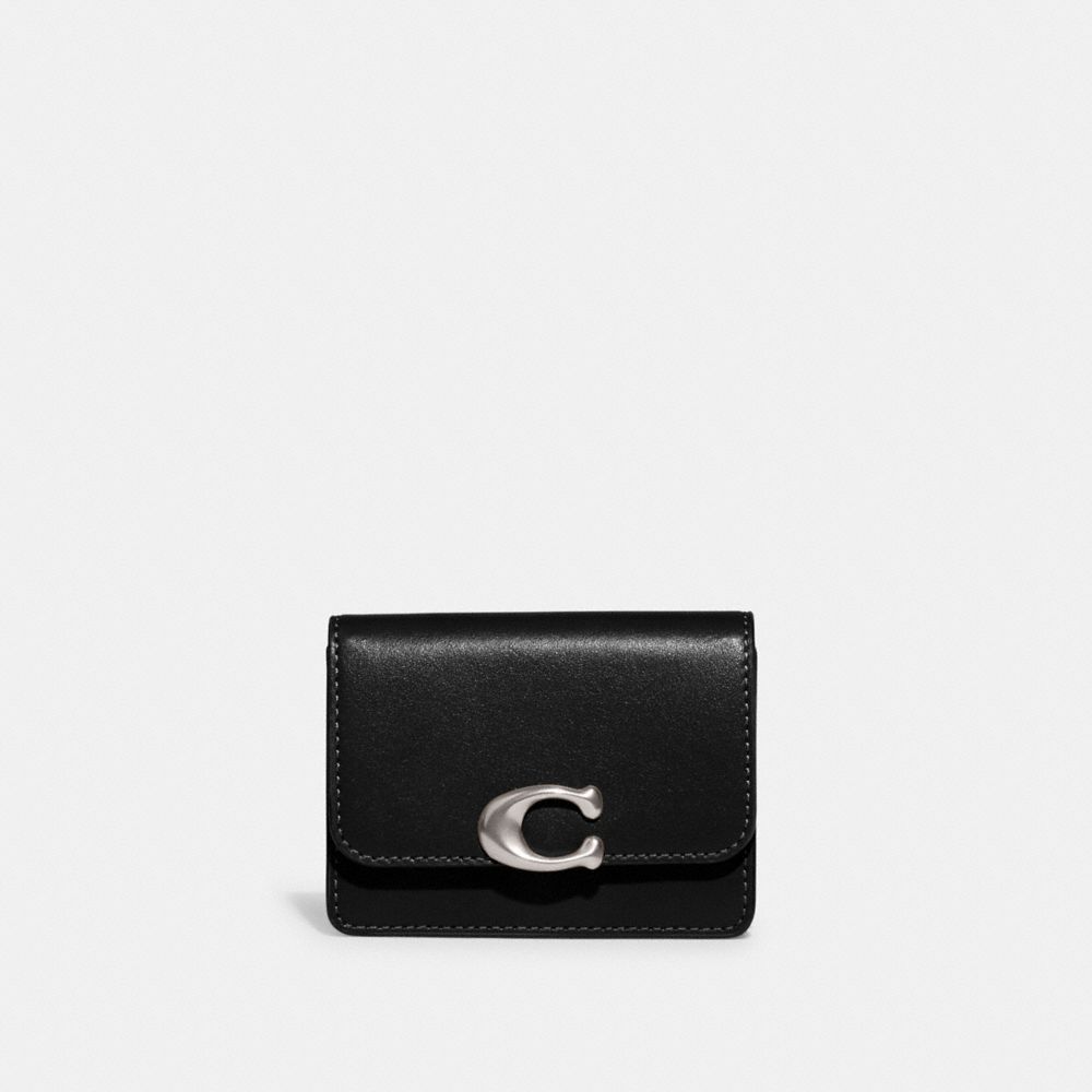 Silver / Black Women COACH® Bandit Card Case | NZ CTI745