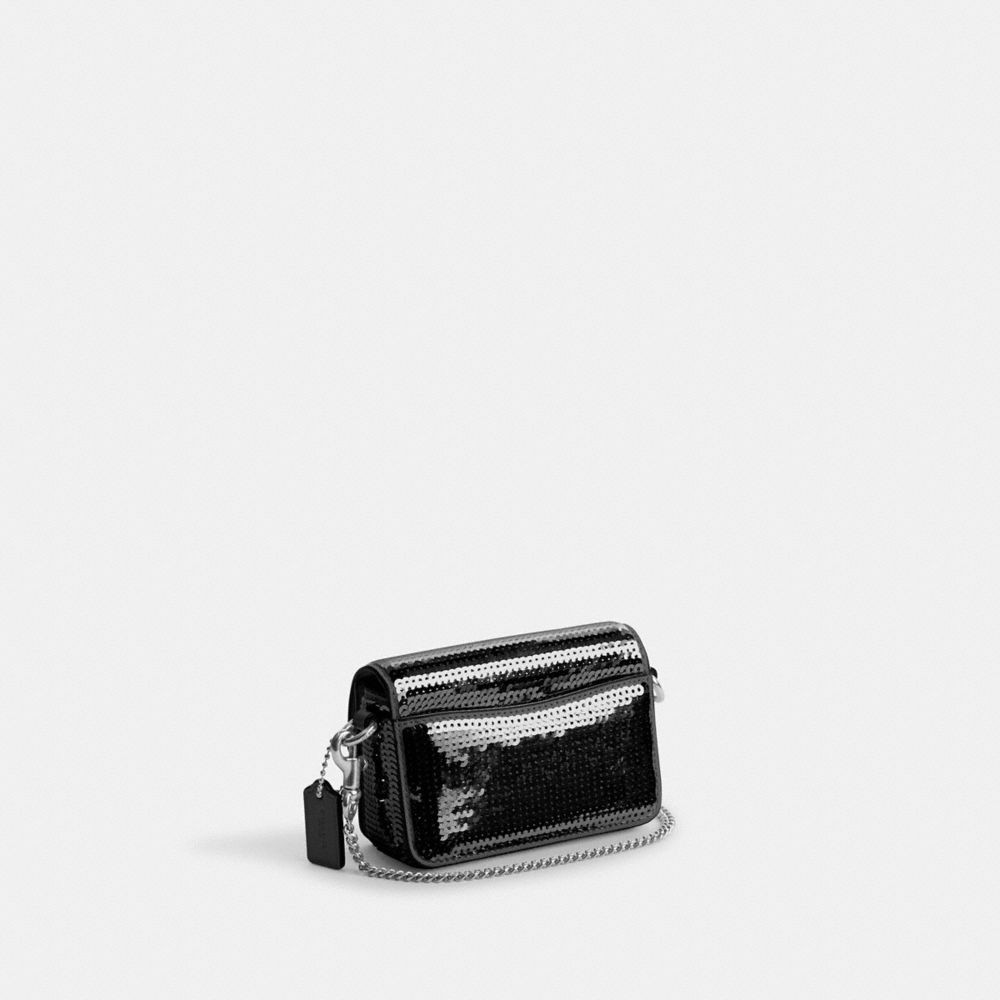 Silver / Black Women COACH® Studio 12 With Sequins Crossbody Bag | NZ NWO800