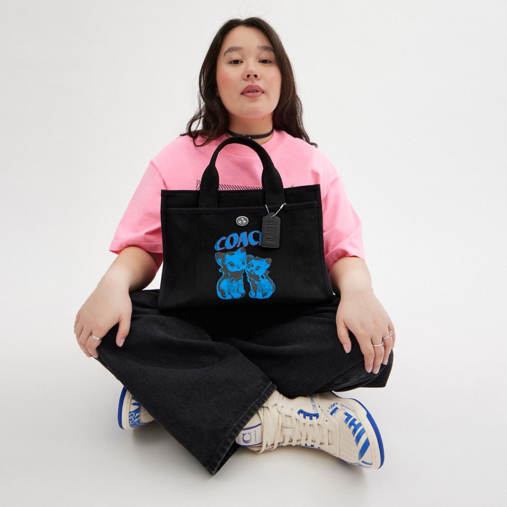 Silver / Black Women COACH® The Lil Nas X Drop Cargo Tote Bag | NZ AHH942