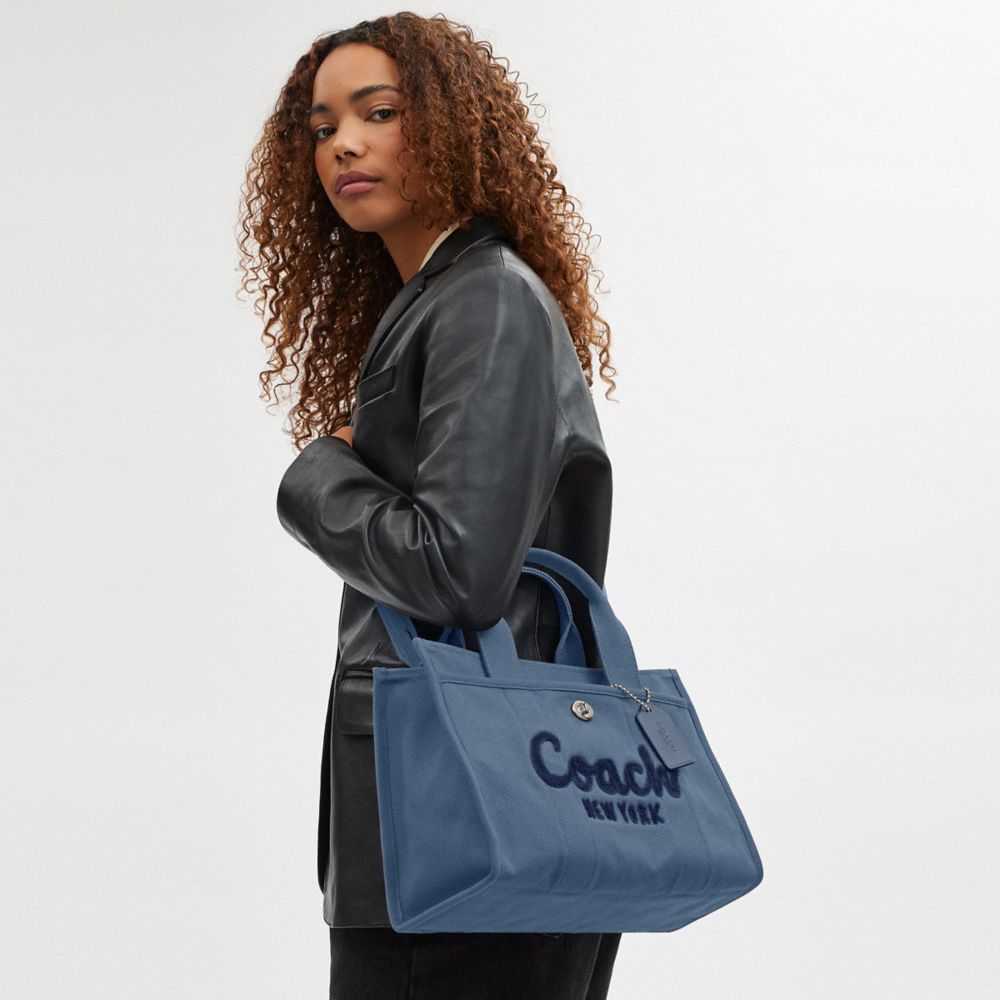 Silver / Blue Women COACH® Cargo Tote Bag | NZ GSK917