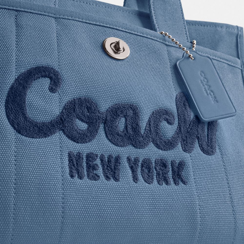 Silver / Blue Women COACH® Cargo Tote Bag | NZ GSK917