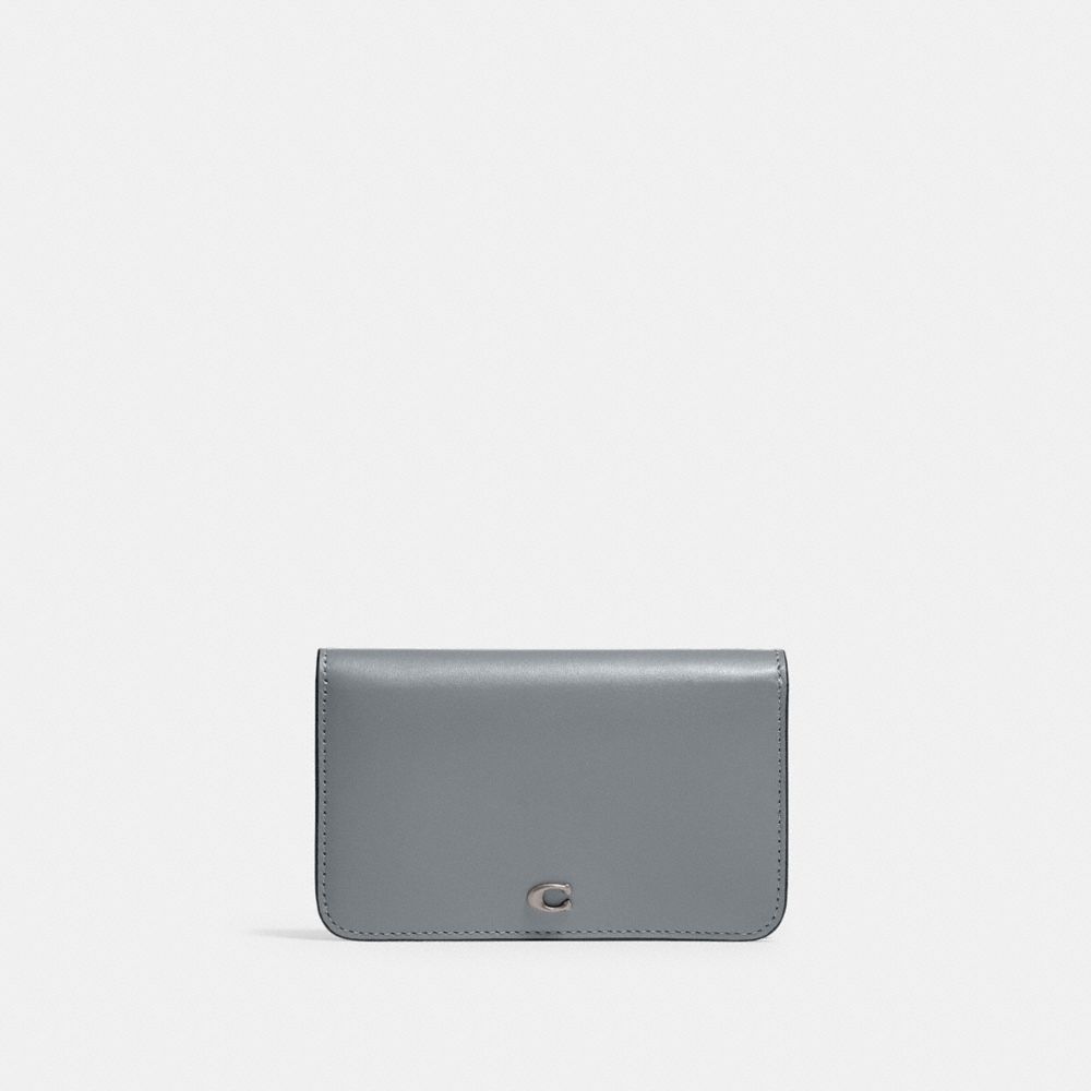 Silver / Grey / Blue Women COACH® Slim Card Case | NZ BEG752