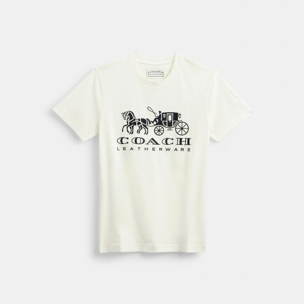 White Men COACH® Horse And Carriage T Shirts | NZ BEP180