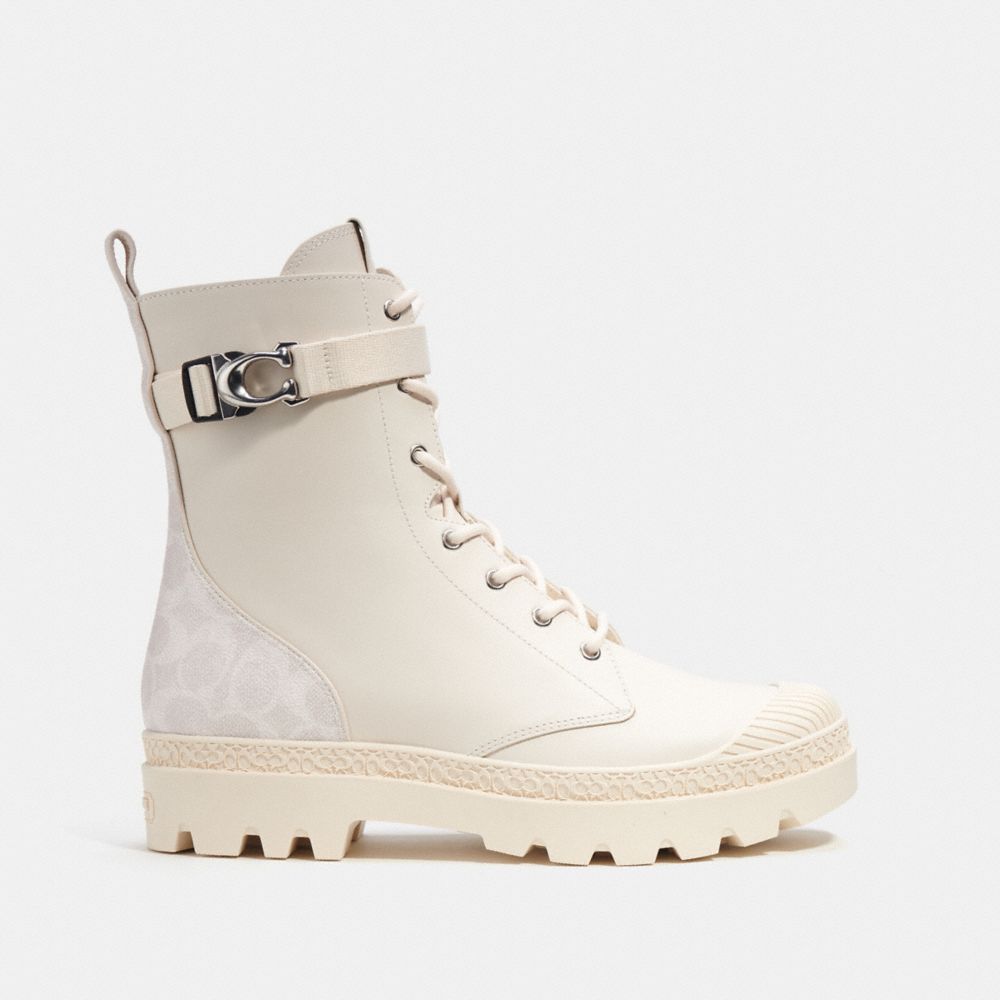 White Men COACH® Tucker With Signature Canvas Boots | NZ OKL108