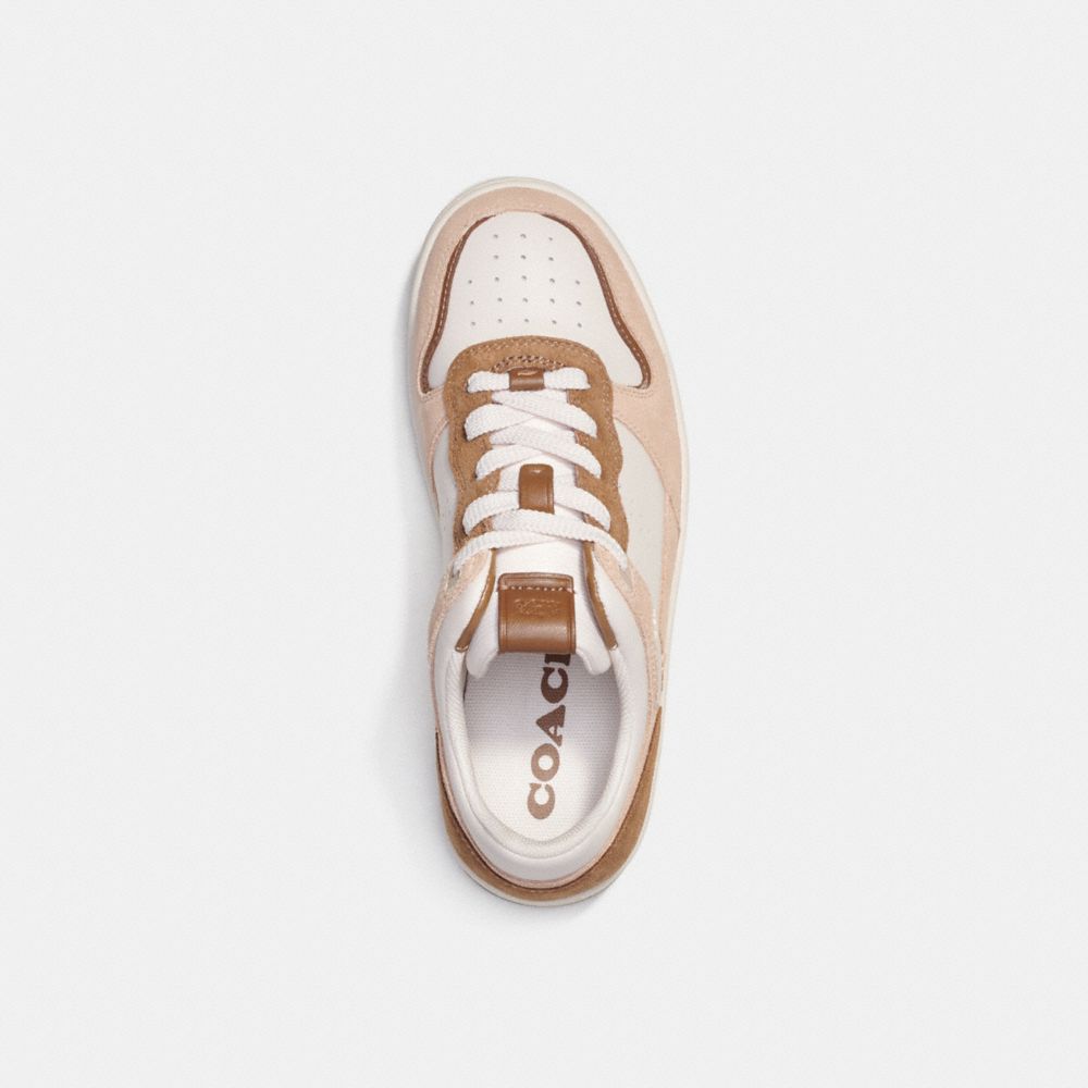 White / Brown Women COACH® C201 Low Top Sneakers | NZ ILI367