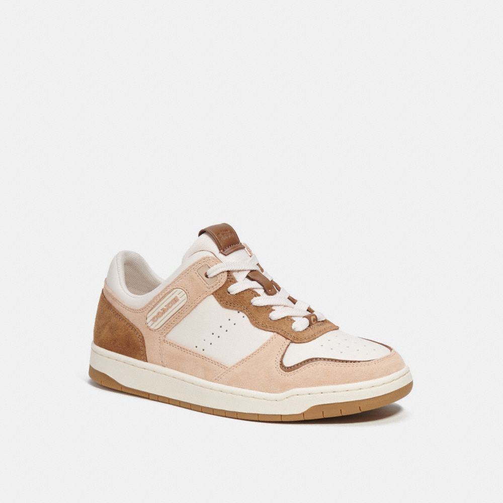 White / Brown Women COACH® C201 Low Top Sneakers | NZ ILI367