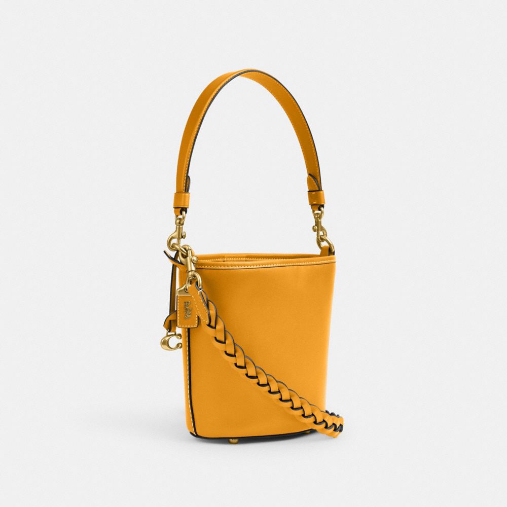 Yellow Women COACH® Dakota 16 With Braid Bucket Bags | NZ GSQ738